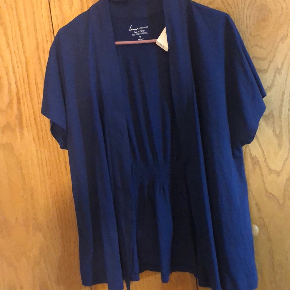 🆕Lane Bryant Modal blue Open Front Cardigan Size 16 - Picture 2 of 5